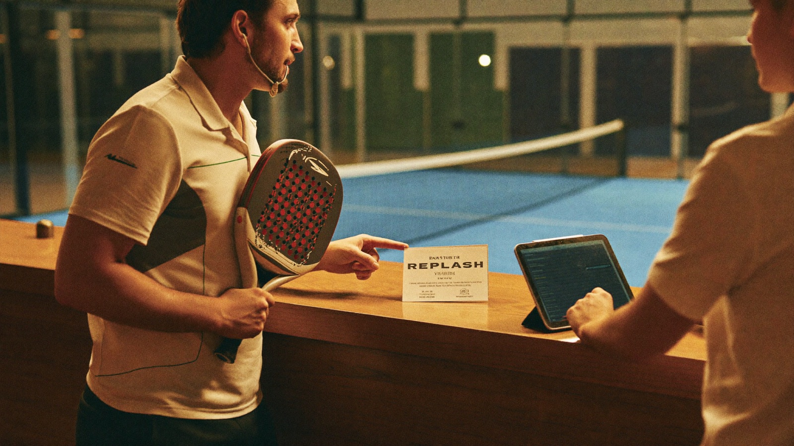 Marco booking the court with + Match Video option